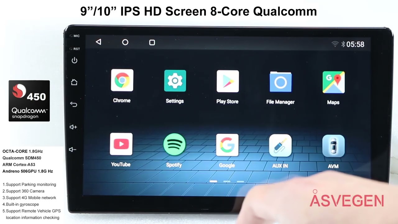 Qualcomm CPU 8-CORE  9/10 inch IPS HD Android 11 car radio player Audio stereo GPS navigation system
