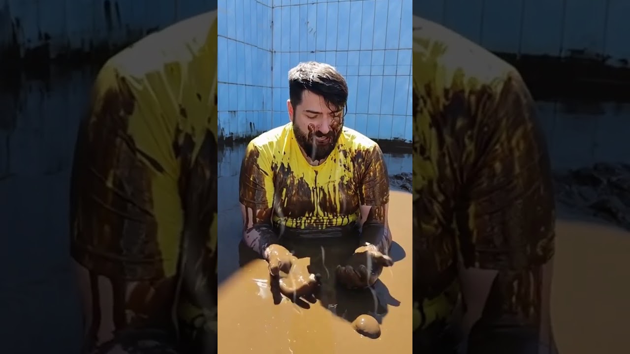 mi tuffo in una piscina senza acqua piena di cacca #ridere #videocomici #videodivertenti