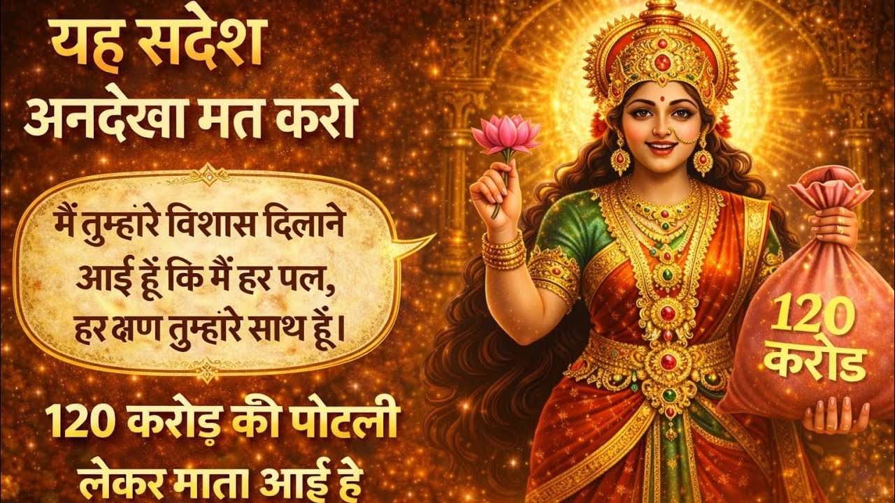 लक्ष्मी माता आज तुम्हारे दरवाजे पर 120 करोड़ की पोटली लेकर खड़ी है