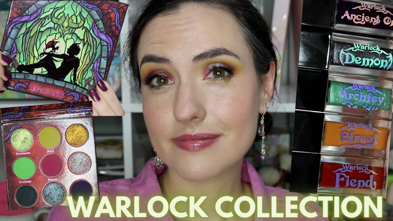 WARLOCK Collection NEW from Fantasy Cosmetica | Palette + Lip Oils Swatches, Tutorial + Review