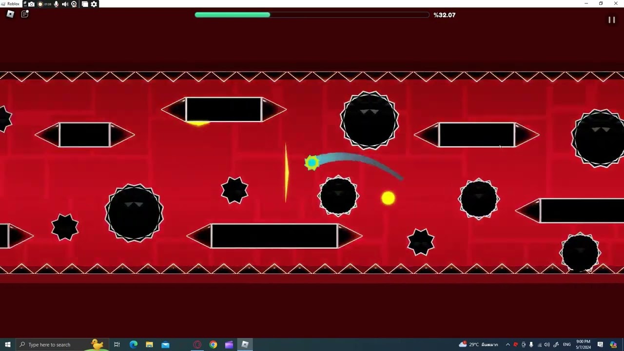 Poly circles 100% | Geometry Dash in Roblox (Poly dash)