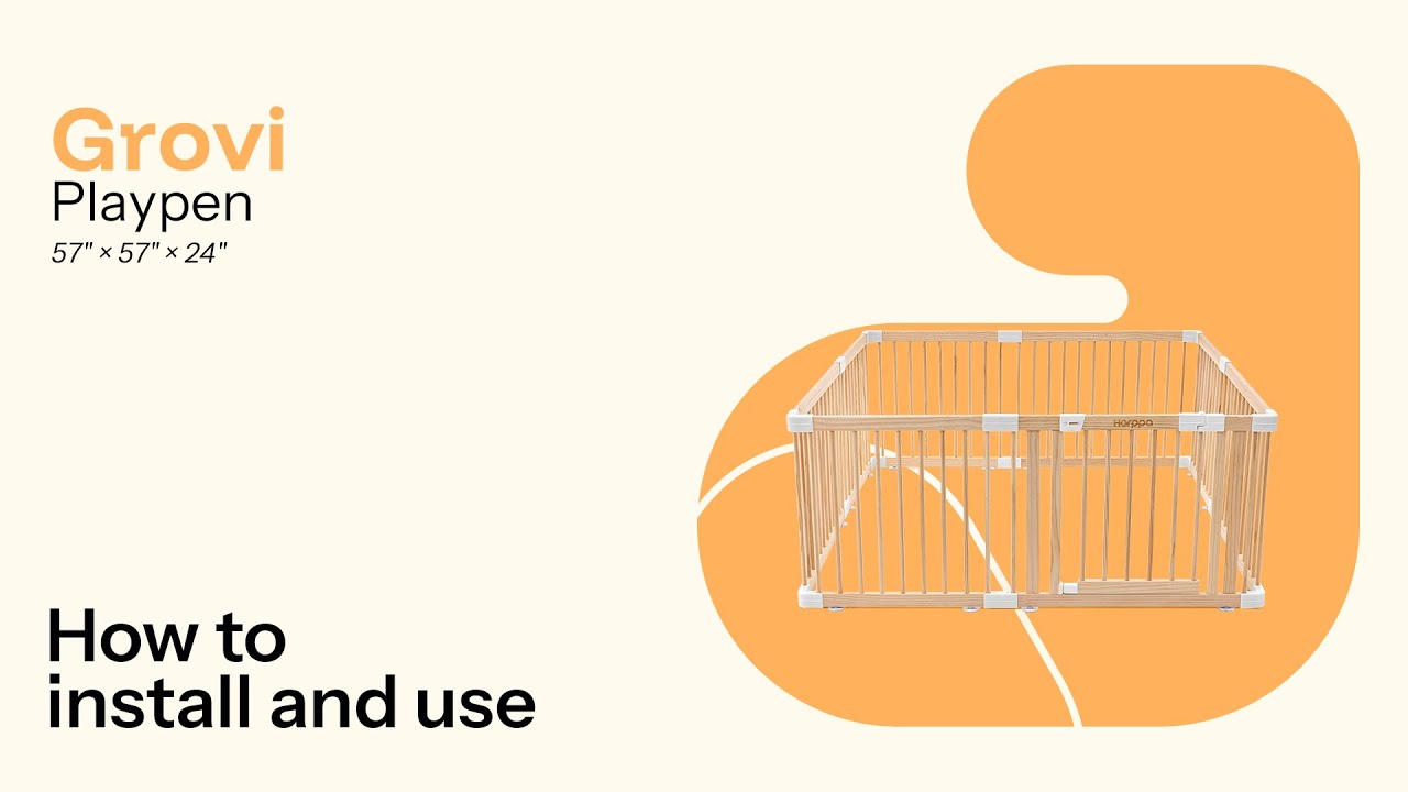 How to Assemble Harppa Grovi Playpen |  57 x 57 x 24 Inch Size
