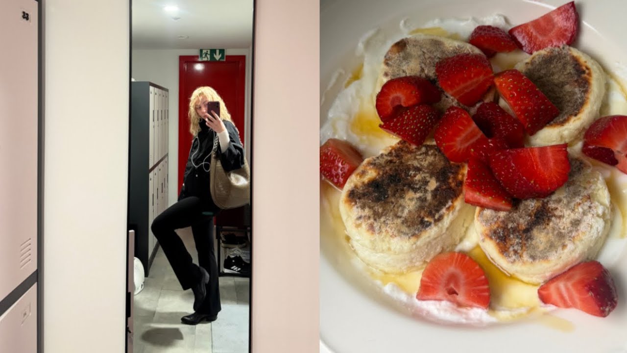 Vlog: готовим сырники без яиц и заряжаемся мотивацией на спорт🍓💪🏻