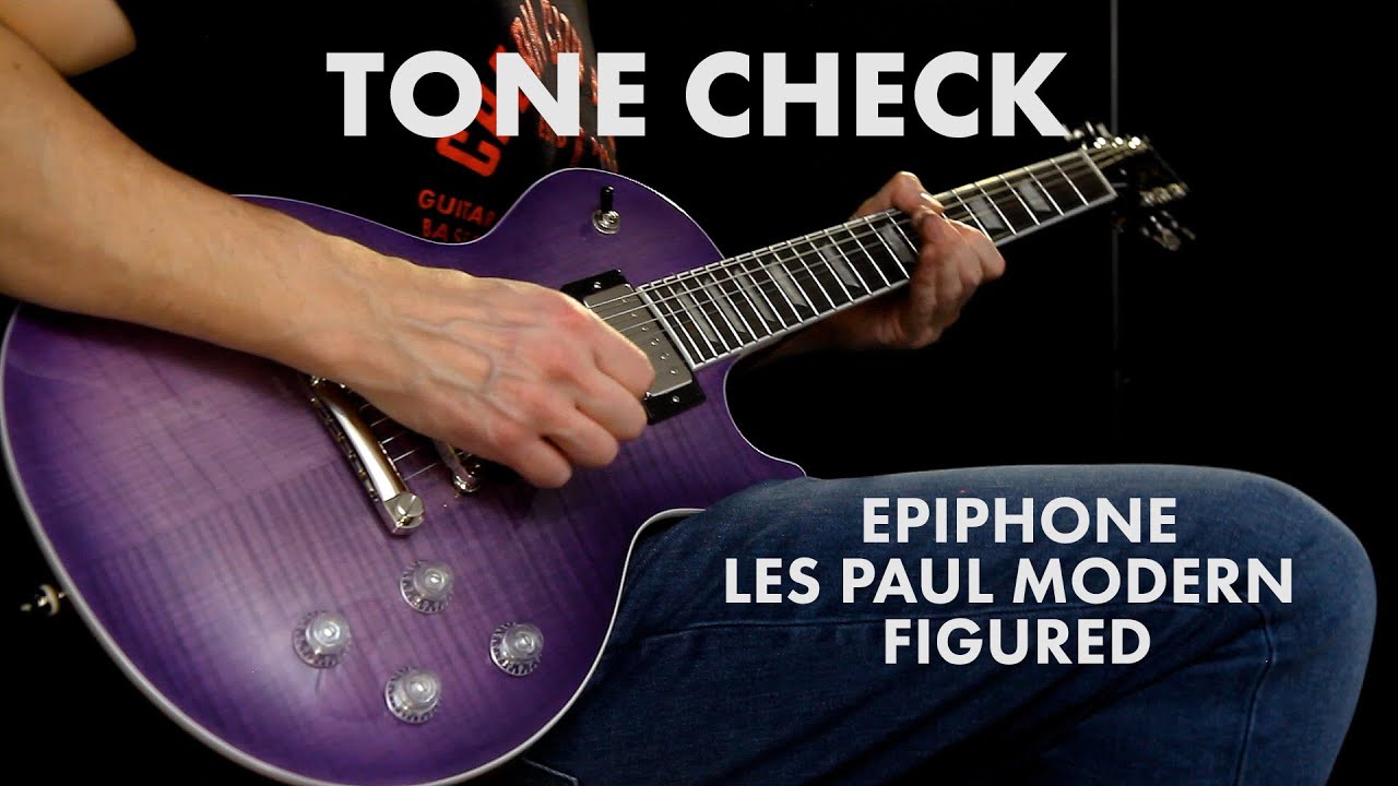 TONE CHECK: Epiphone Les Paul Modern Figured Electric Guitar Demo | Cream City Music