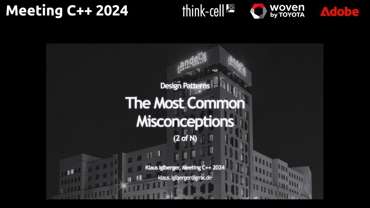 Design Patterns - The Most Common Misconceptions (2 of N) - Klaus Iglberger - Meeting C++ 2024