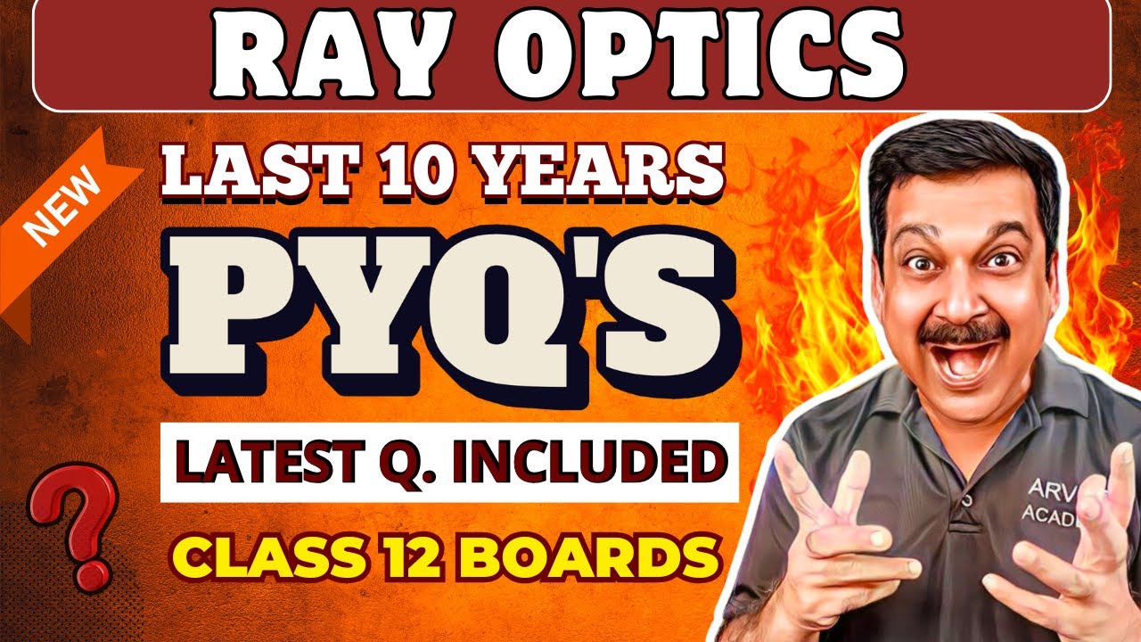 RAY OPTICS PYQ’s | Last 10 Years Previous Year Questions 🔥 Class 12 Boards Physics | Arvind Academy