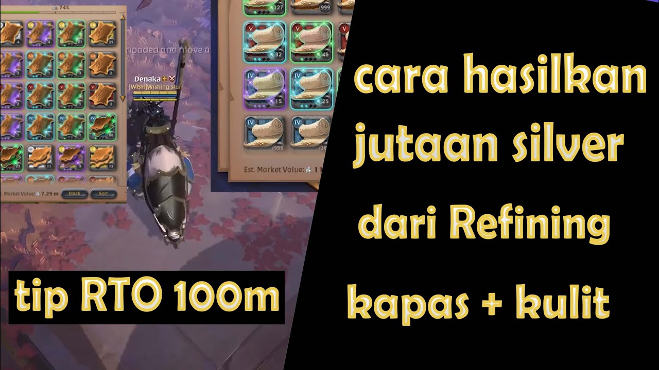 tip dan cara Hasilkan jutaan silver lewat Refining( ALBION ONLINE INDONESIA ) beli atau nyari bahan?