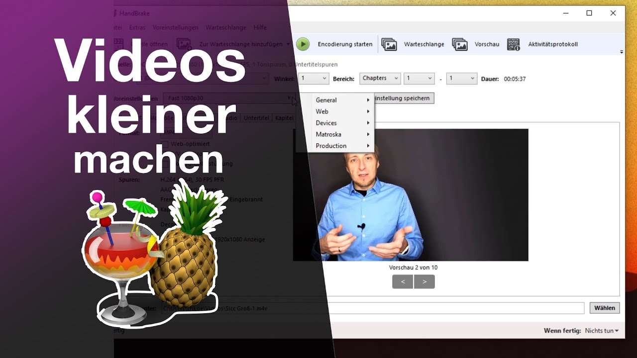 Handbrake Tutorial (2020) - Videos kleiner machen
