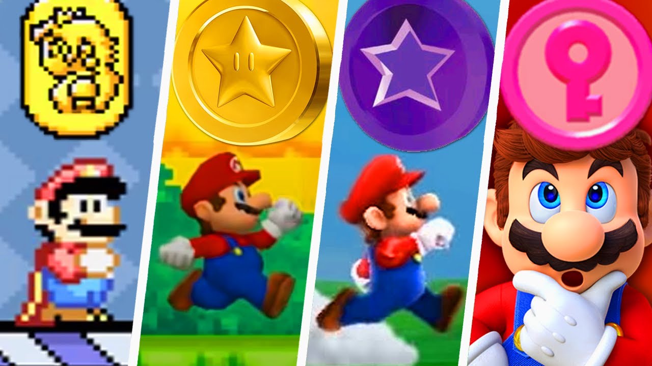 Evolution of Coins in Super Mario Games (1985 - 2021)