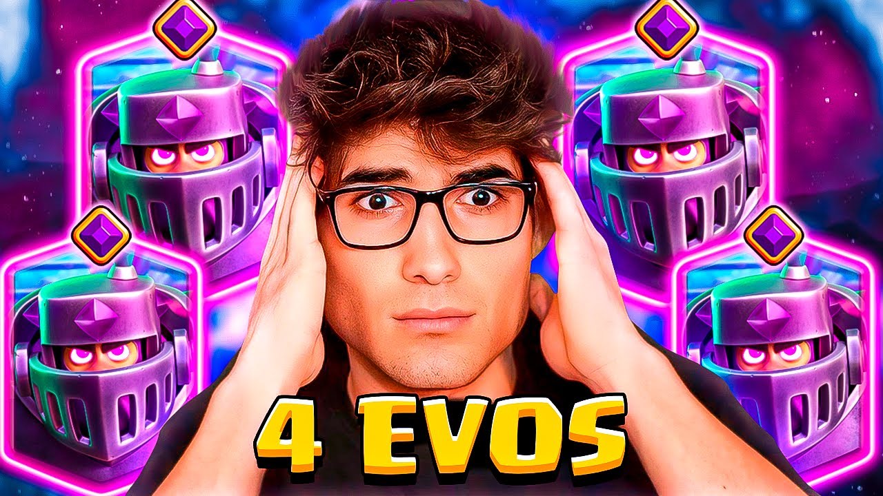 CLASH ROYALE PERO CON 4 EVOLUCIONES 💀