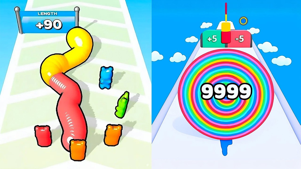 Layer Man vs Gummy Worm Go💥 EPIC SpeedRun Challenge - All Levels Unlocked (Android,iOS)