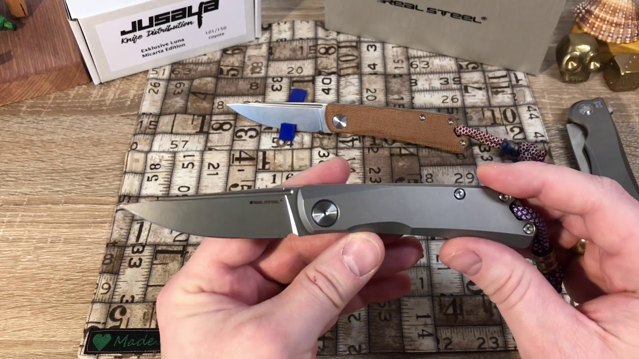 Real Steel - Luna Titan & Luna Exklusive Micarta Review Deutsch / German NEO