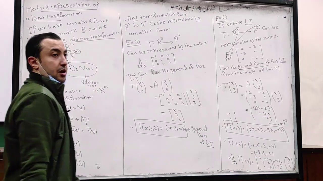 Algebra Lecture 7: Matrix Representation of Linear Transformation . Dr: Ahmed Essam