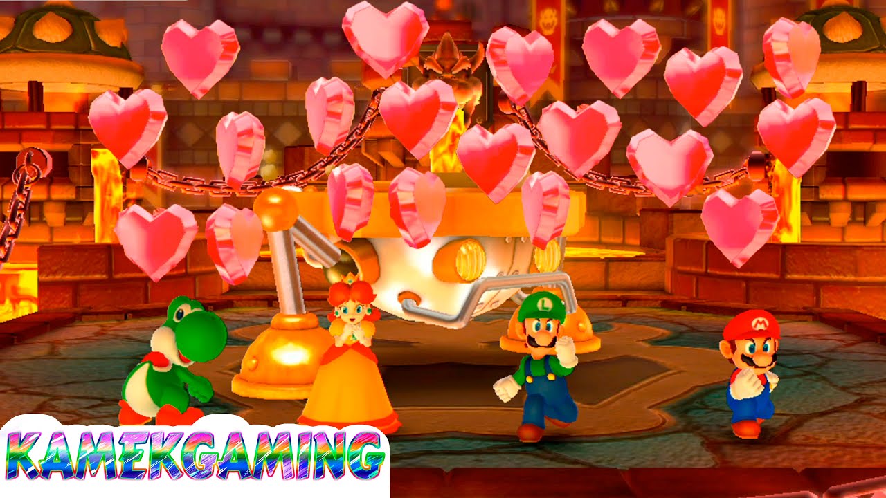 Mario Party 10 Bowser Party Mode Yoshi Vs Daisy Vs Luigi Vs Mario (Chaos Castle)