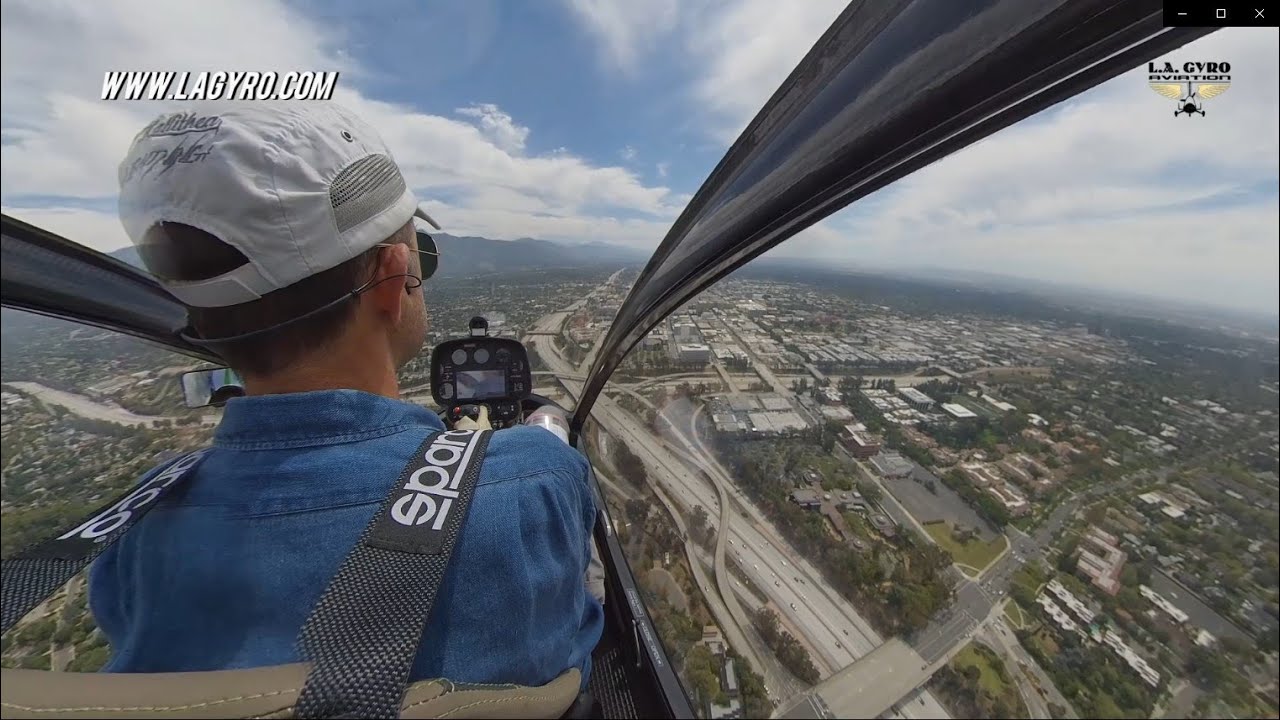 Kallithea gyroplane on a cross-country flight from KWHP to KPOC on a beautiful So. Cal. afternoon...