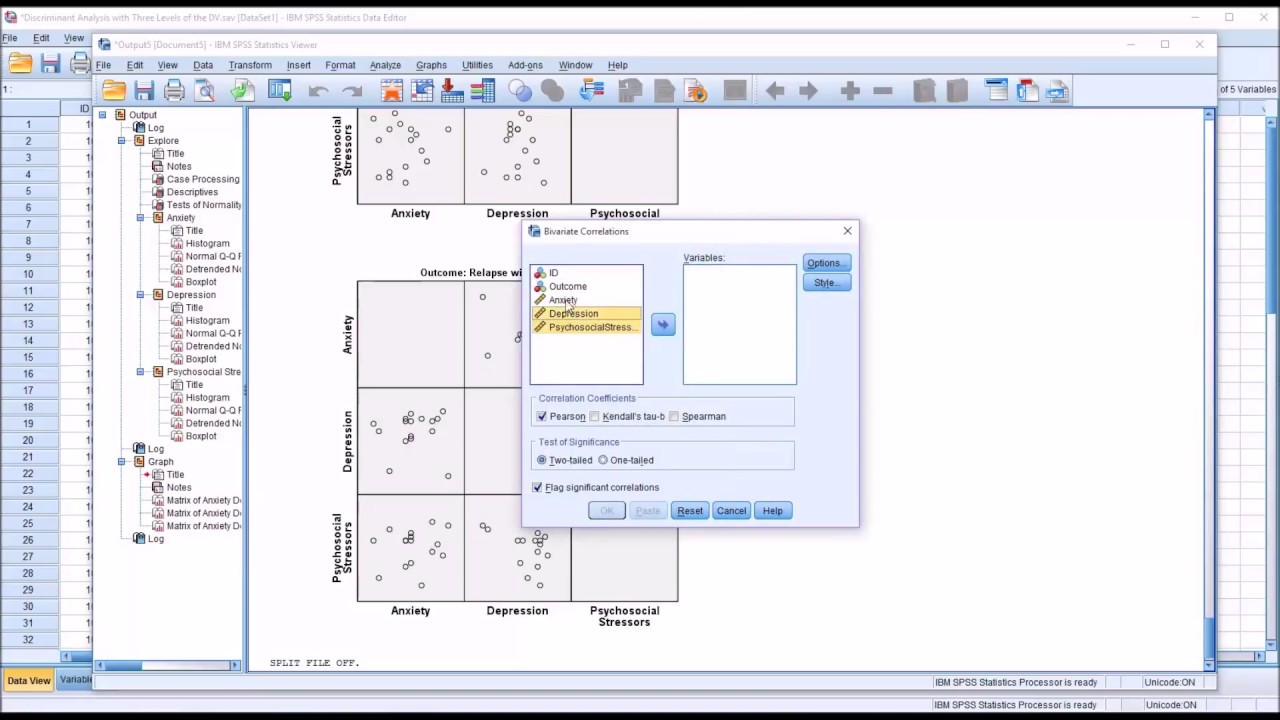 Discriminant Analysis in SPSS (DV with Three Levels) with Assumption Testing