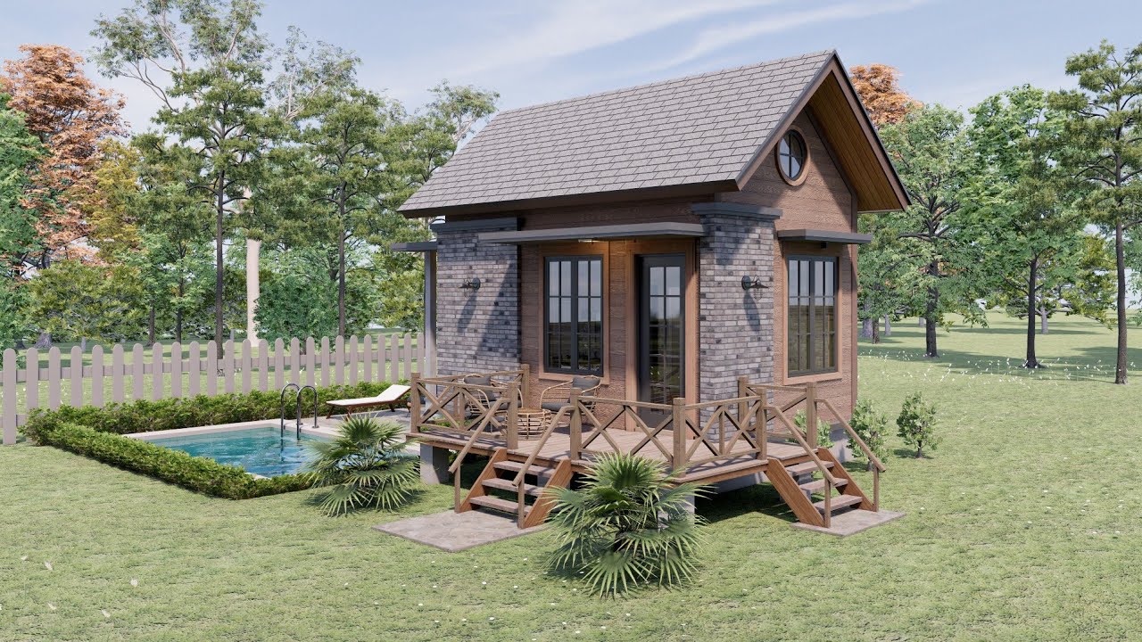 BEAUTIFUL SMALL HOUSE DESIGN AND SWIMMING POOL