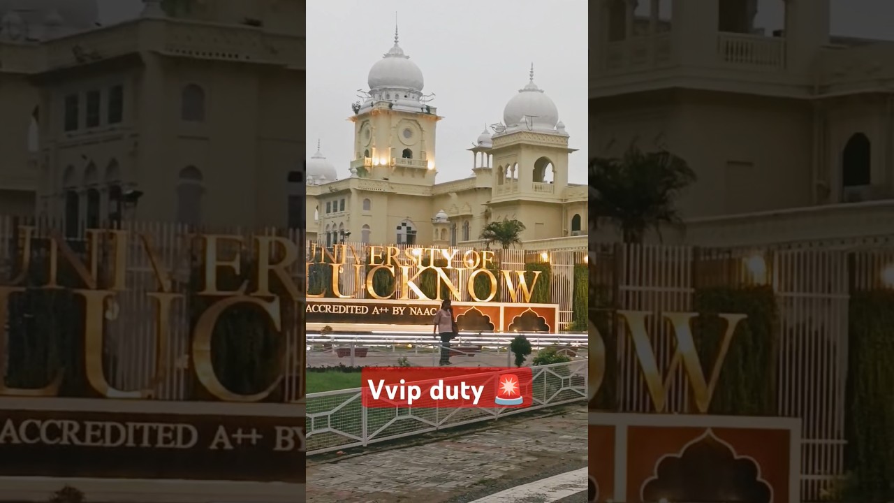 Lucknow University vvip duty 👮&hearts;️#lucknow #police #trending