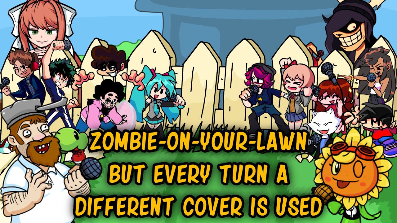 Zombies on Your Lawn But Every Turn A Different Cover Is Used🎶 BETADCIU (Torneo FNF) #fnf