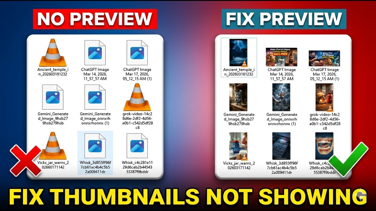 Fix Image Icons Preview Not Showing in Windows 10 &11 | PC or Laptop - 2026 | Creator Growth