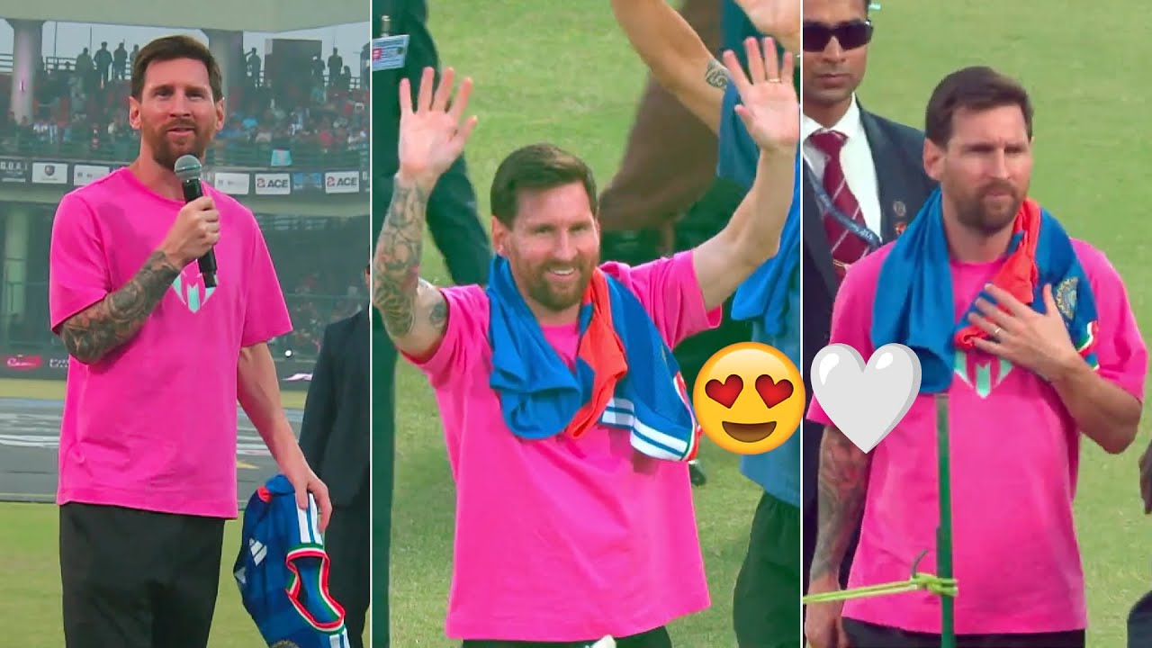 Lionel Messi Speech at Arun Jaitley Stadium New Delhi | G.O.A.T Tour of INDIA 2025