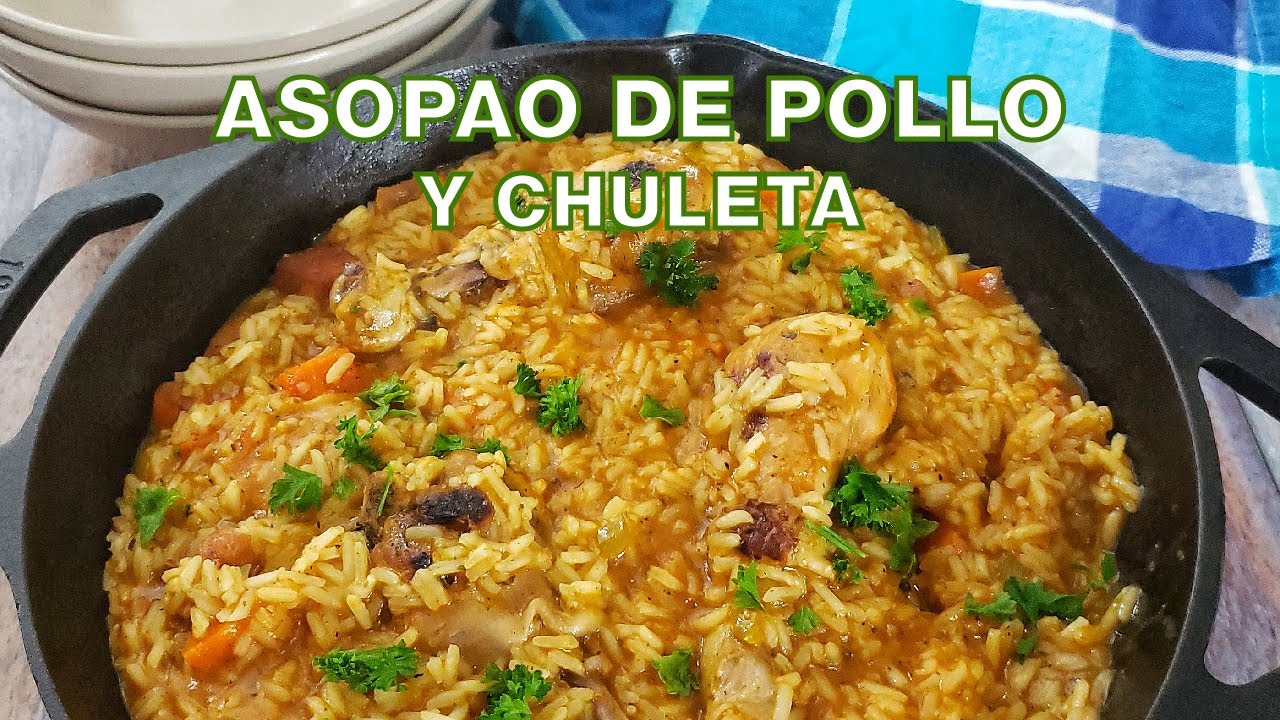 ASOPAO de POLLO Y CHULETA DOMINICANO 🍗🥩