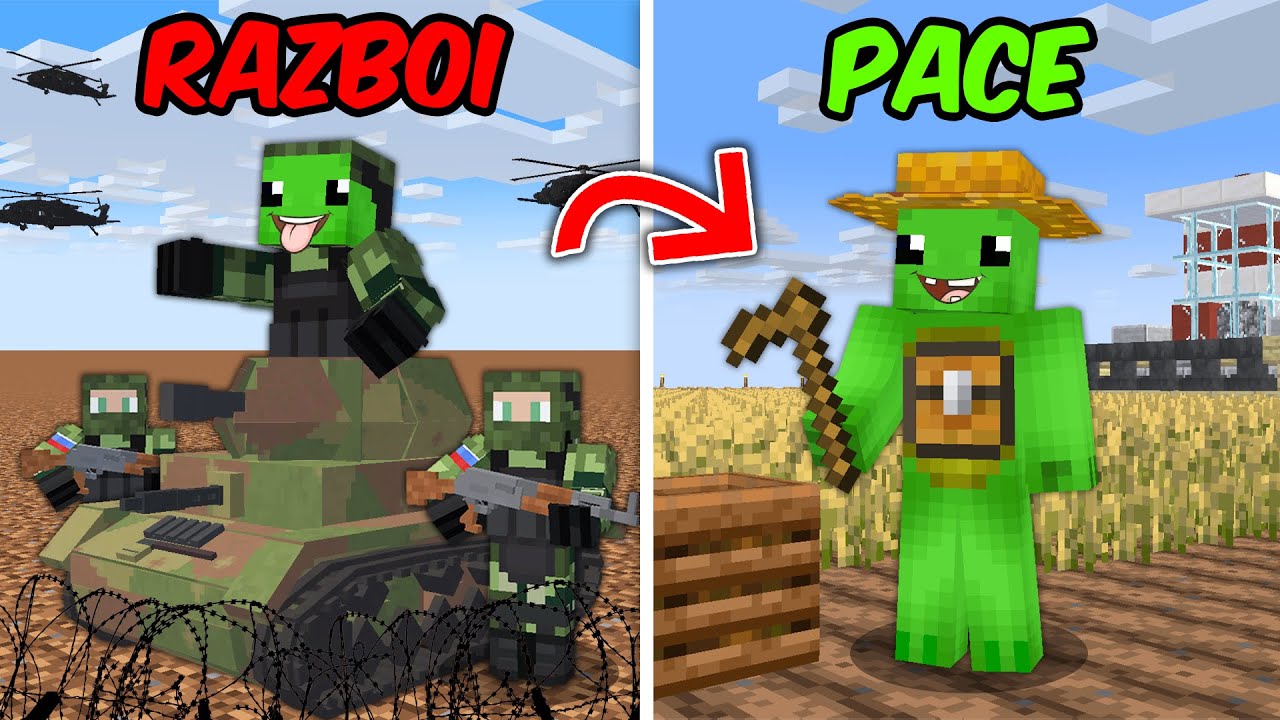Minecraft dar de la RAZBOI la PACE...