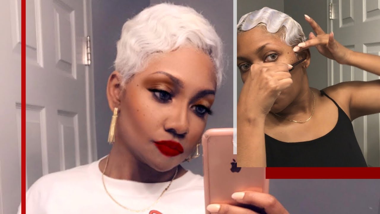SOFT FINGER WAVES ON SHORT NATURAL HAIR | NO HEAT CURLS