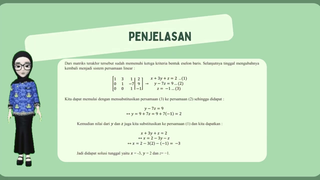 Proyek_Aljabar Linear_Materi Eliminasi Gauss_ (Hikmah Nuriwi).