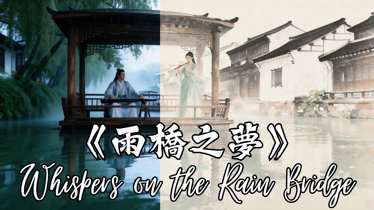 Rainy Jiangnan Dream | Guzheng & Bamboo Flute Music | Misty Chinese Water Town Ambience
