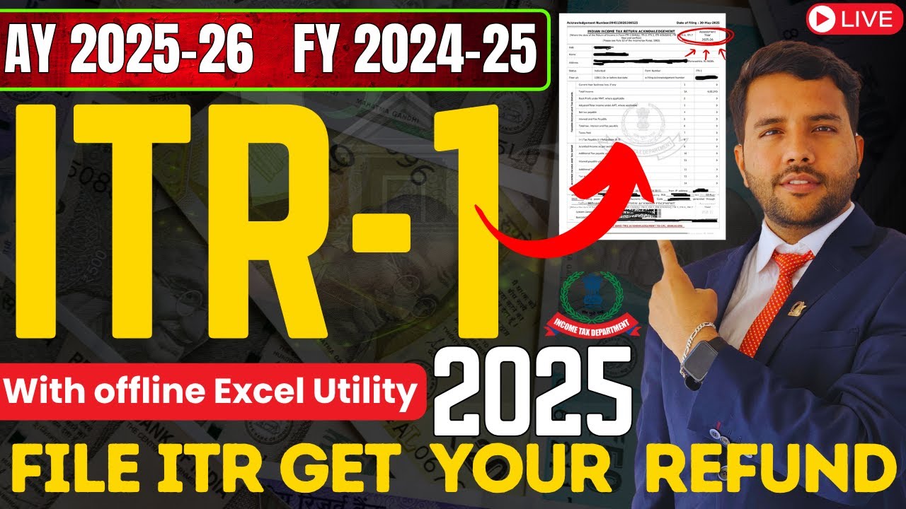 File ITR - 1 For FY 2024-25, AY 2025-26 || With Offline Excel Utility and Get your TDS Refund