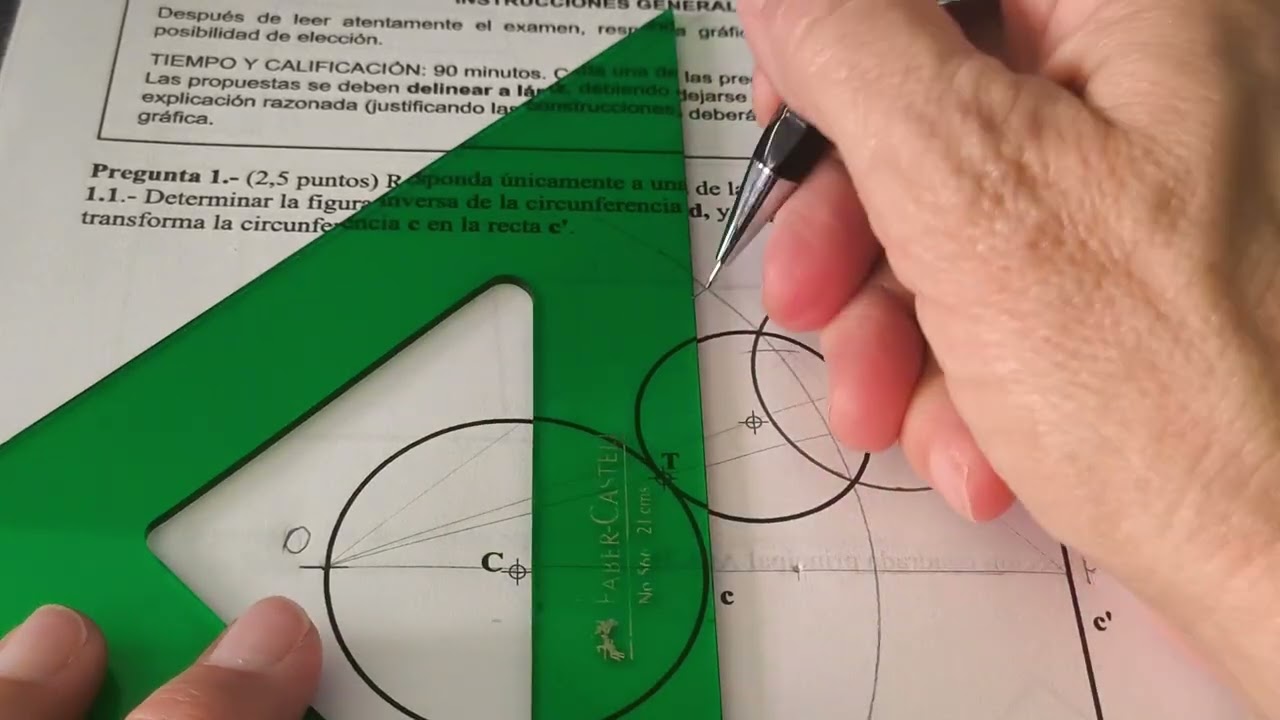 Geometría plana. Ejercicios 1.1 y 1.2 PAU  Junio 2025 Dibujo Técnico Madrid