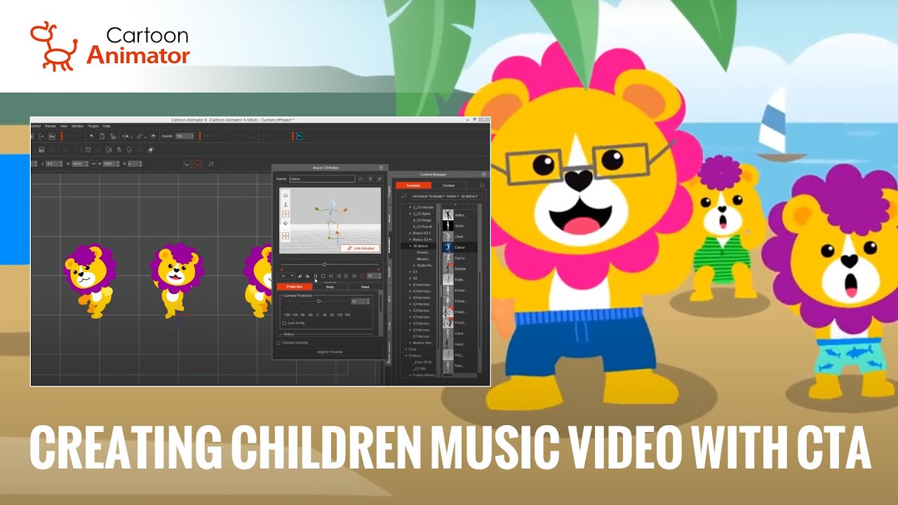 Creating Children Music Video with Cartoon Animator
