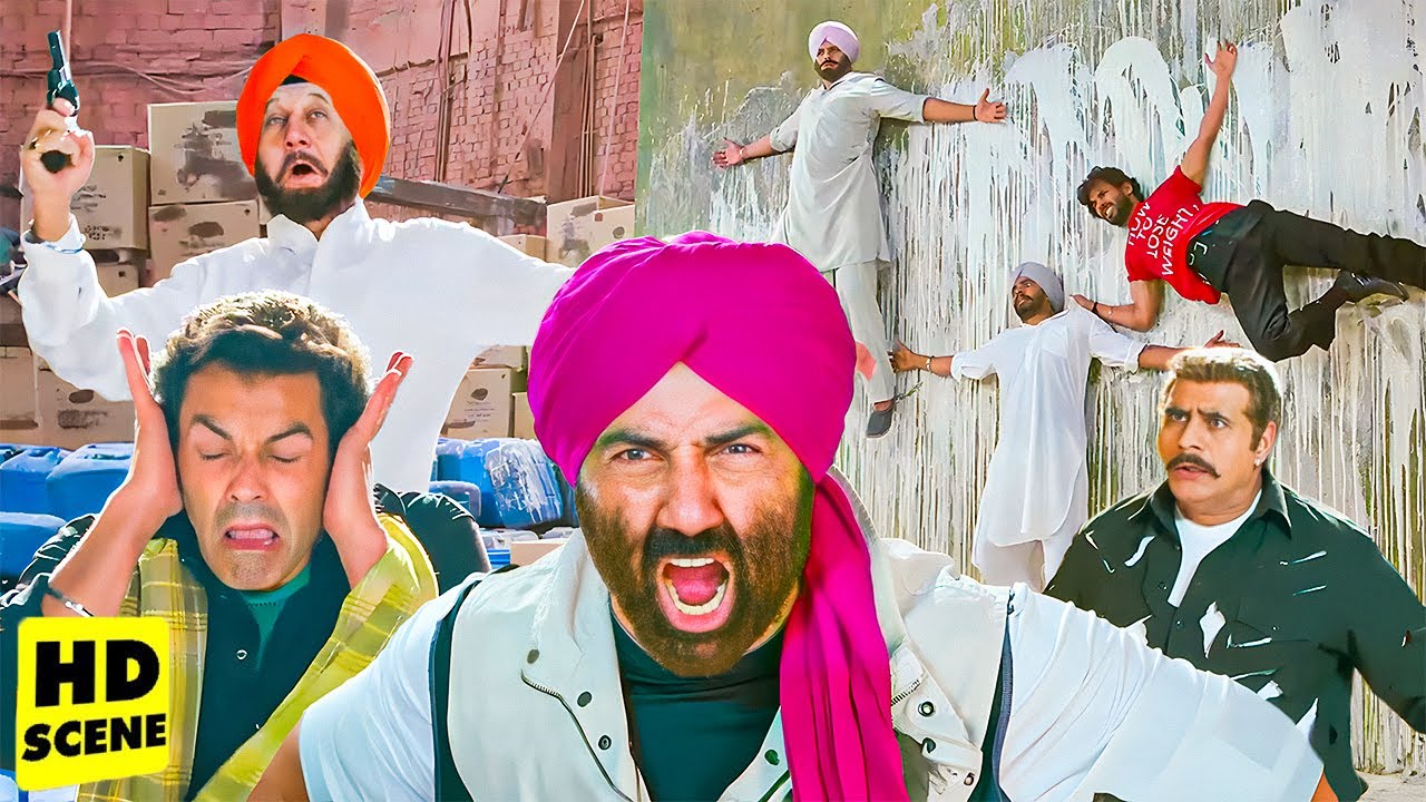 सनी देओल के एक दहाड़ से डर गए दुश्मन | Sunny Deol, Bobby Deol, Dharmendra | Best Action Comedy Movie