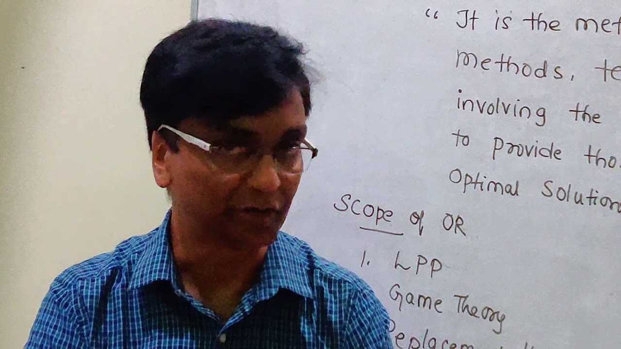 Session 4 consists explanation of scope of OR and its wide application.