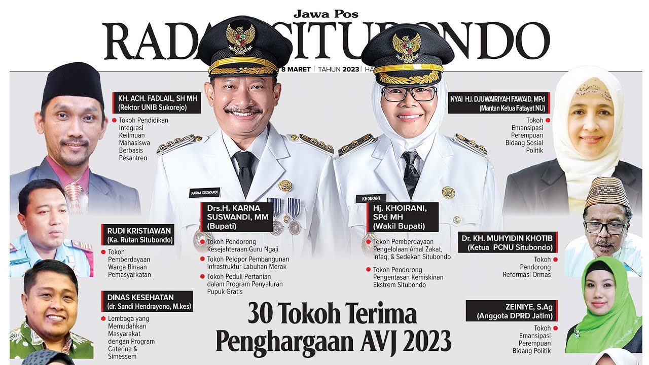30 Tokoh di Situbondo Terima Penghargaan Africa Van Java Award 2023