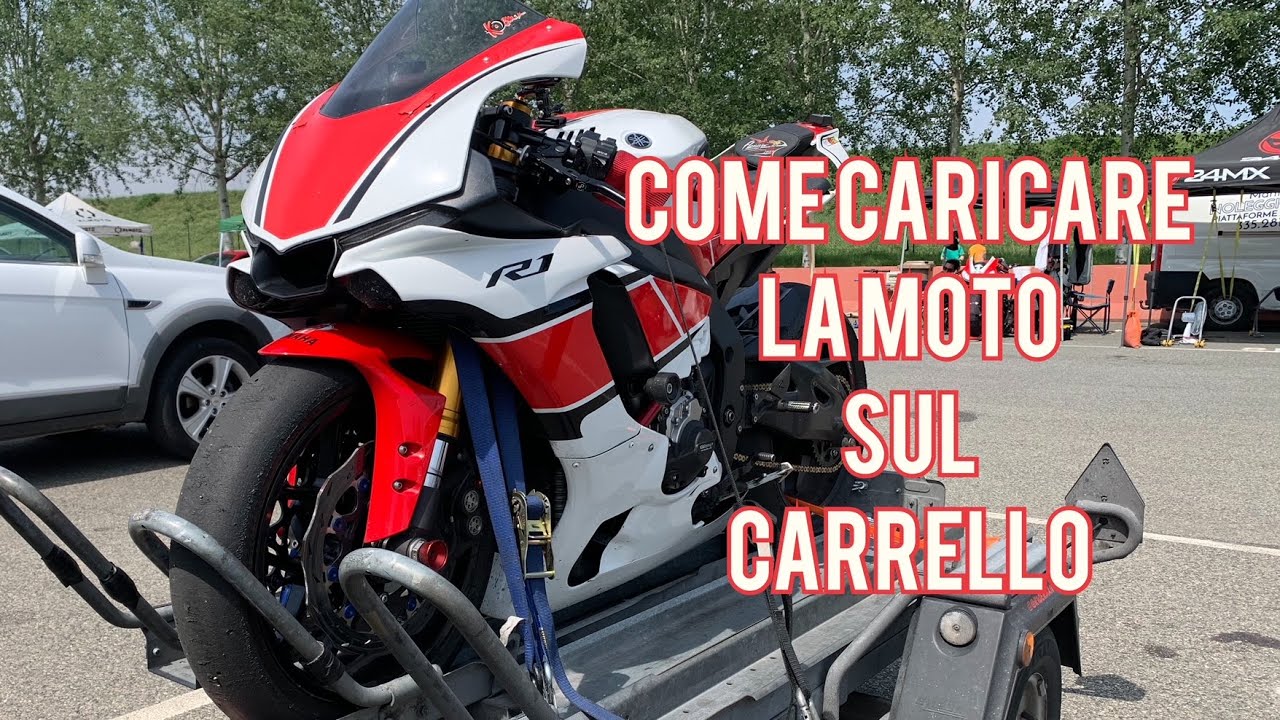 Come caricare e legare la moto sul carrello portamoto