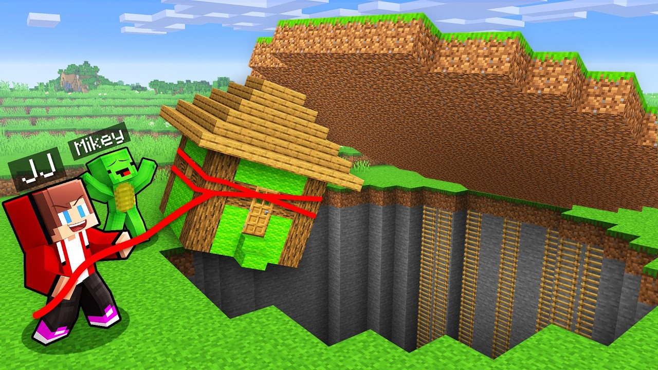JJ Use SECRET Rooms to STEAL Mikey&rsquo;s House in Minecraft (Maizen)