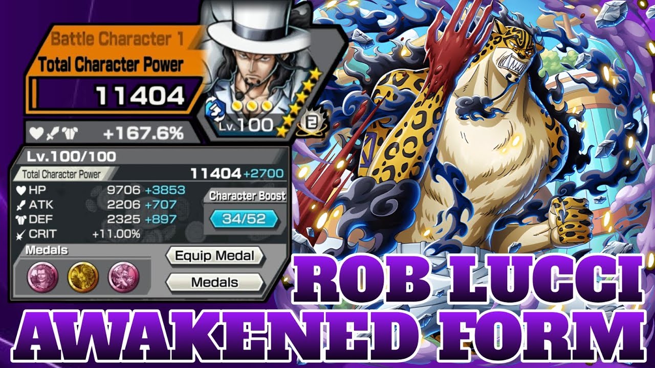ROB LUCCI  AWAKENED FORM GAMEPLAY | ONE PIECE BOUNTY RUSH | OPBR