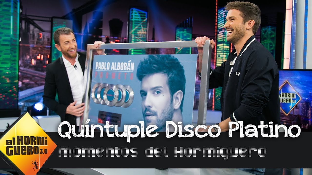 Pablo Alborán recibe su Quíntuple Disco Platino - El Hormiguero 3.0