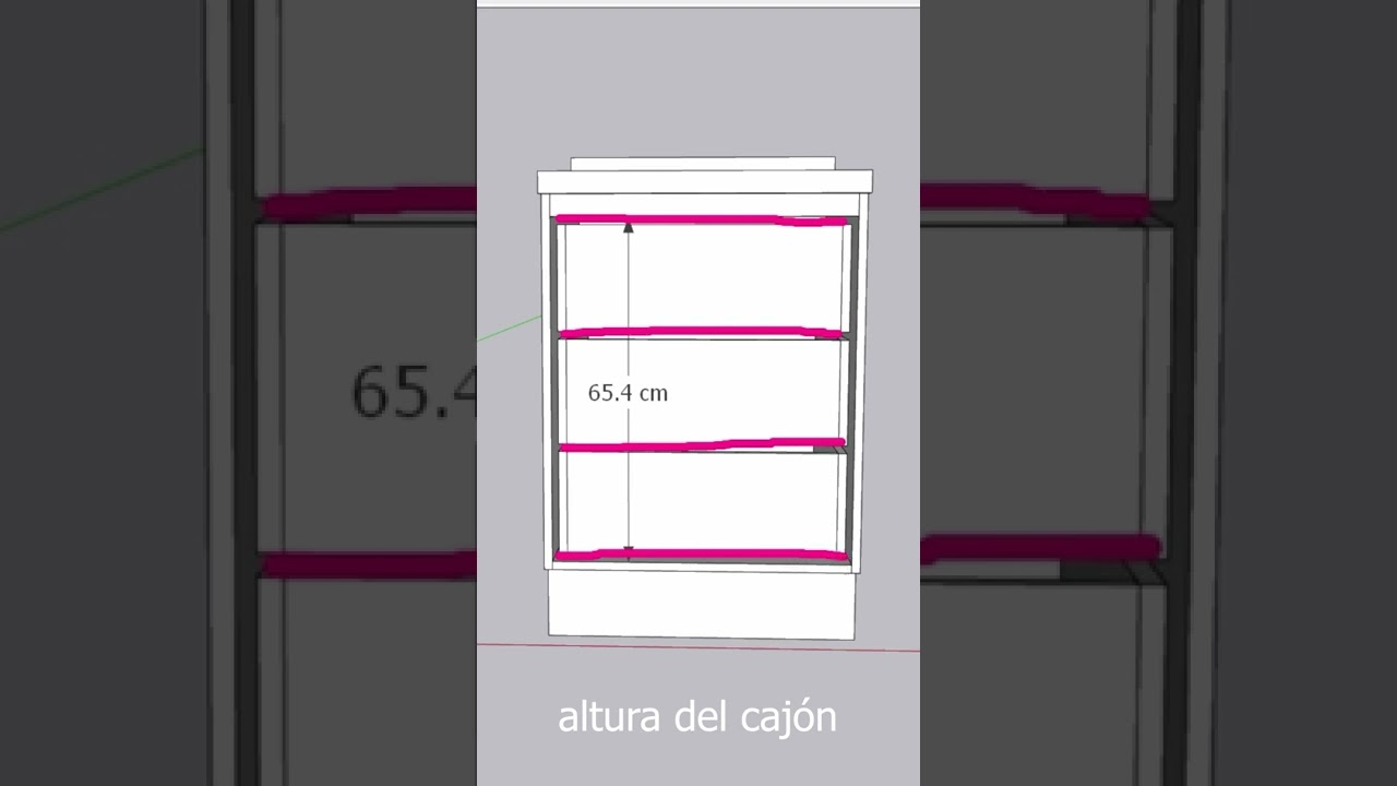 #shorts c&oacute;mo calcular la altura de cajones de cocina con f&oacute;rmula #diy #hazlotumismo