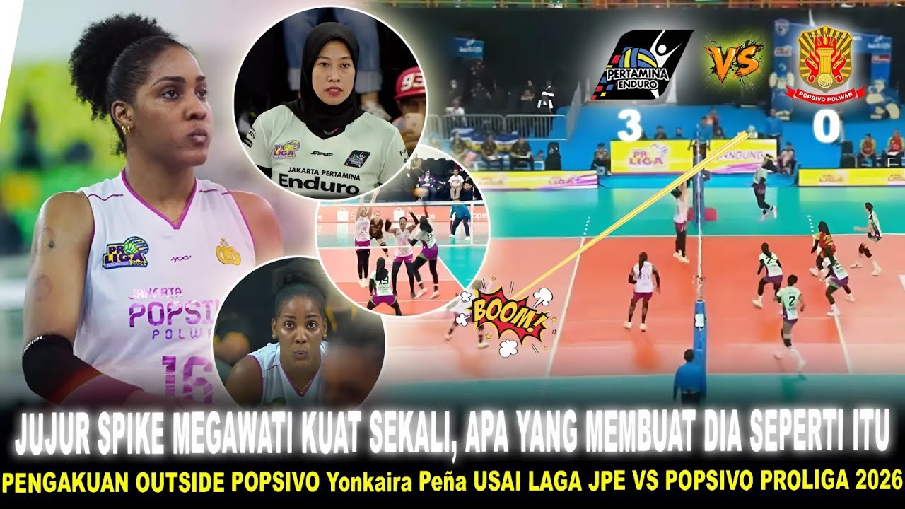 🔴NGERI‼️Spike KERAS MEGAWATI Berhasil Obrak-abrik Squad POPSIVO YonkairaPeña NGOMONG GINI Usai Laga
