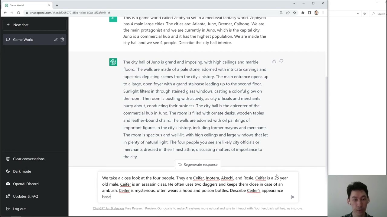 Writing an RPG Game World with OpenAI ChatGPT