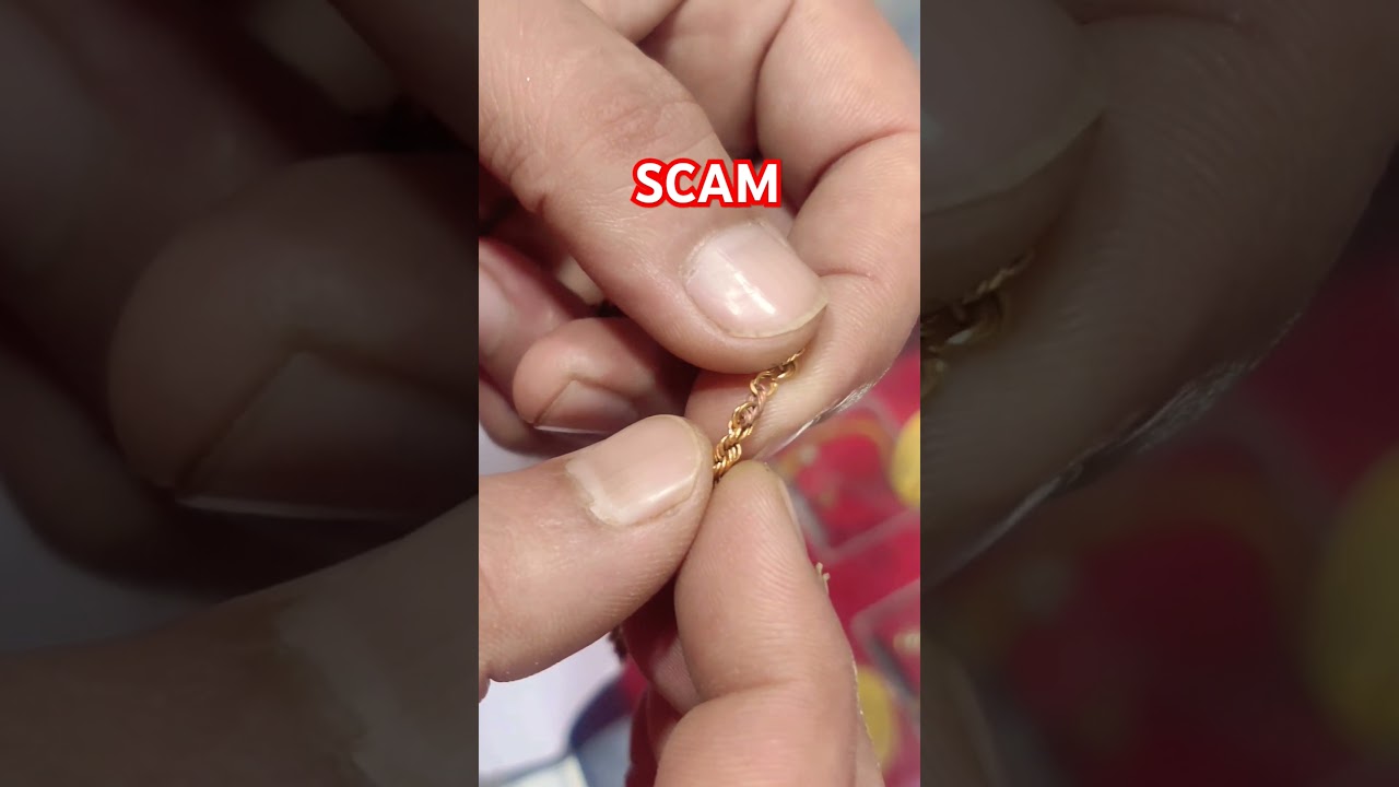 Scam In Gold Jewellery! Gold Plated Part in Chain #fake #fraud #necklace
