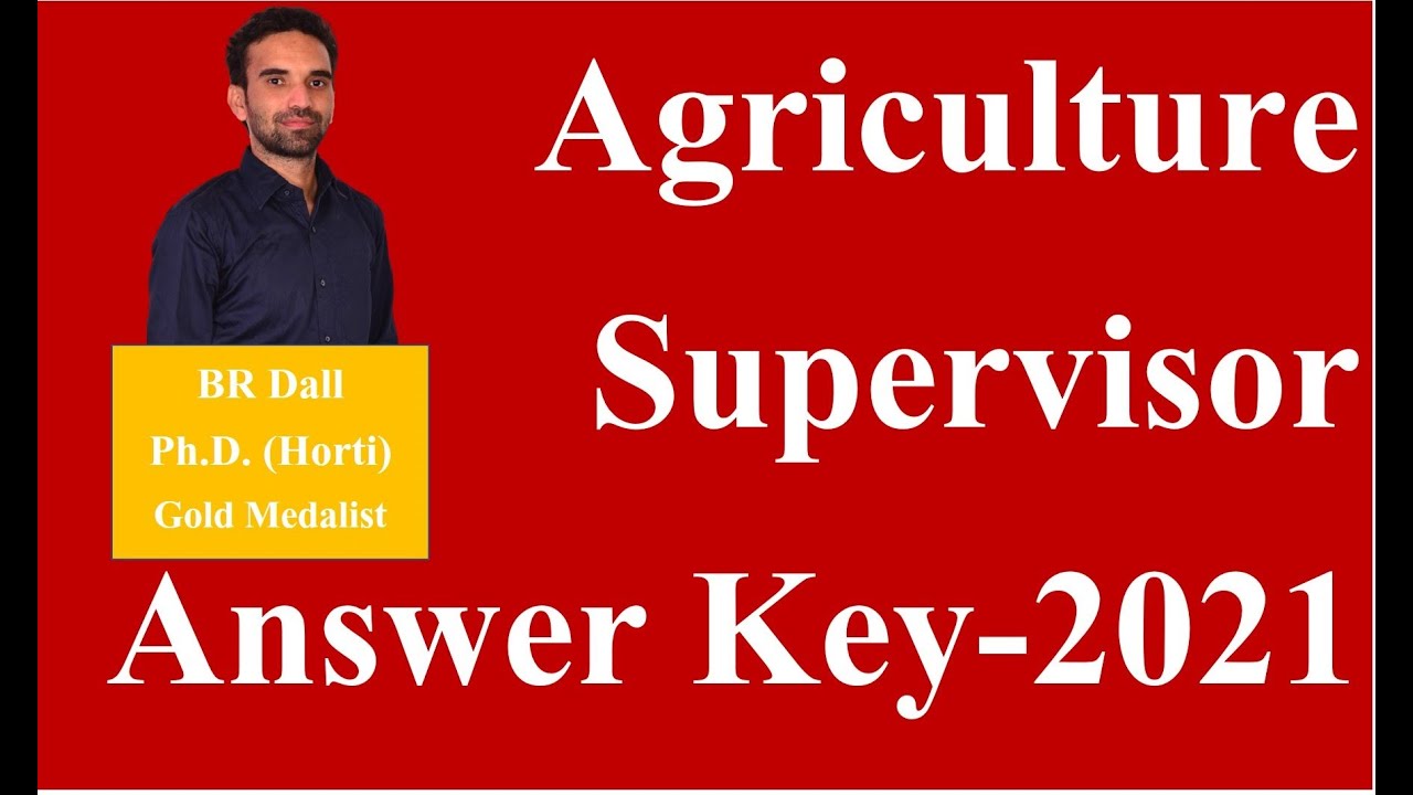 RSMSSB Agriculture Supervisor Answer Key 2021 | कृषि पर्यवेक्षक Answer Key 2021-BR Dall