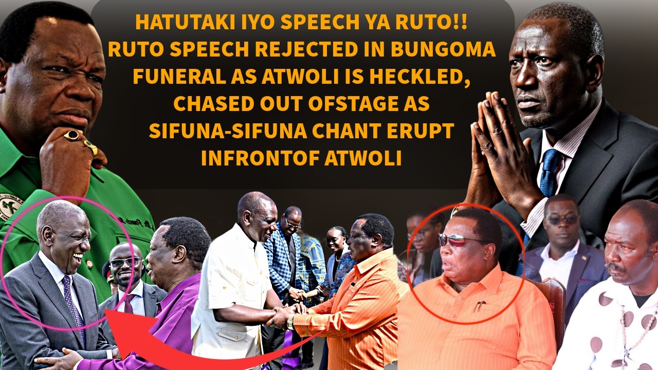 🔥DRAMA AS RUTO'S CONDOLENCE MESSAGE IS REJECTED AS ATWOLI IS HECKLED OUT OF STAGE BY SIFUNA CHANTS