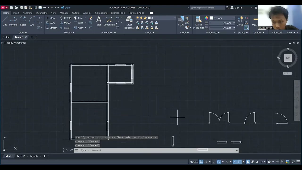 VIDEO TUTORIAL AUTOCAD MEMBUAT DENAH RUMAH SEDERHANA