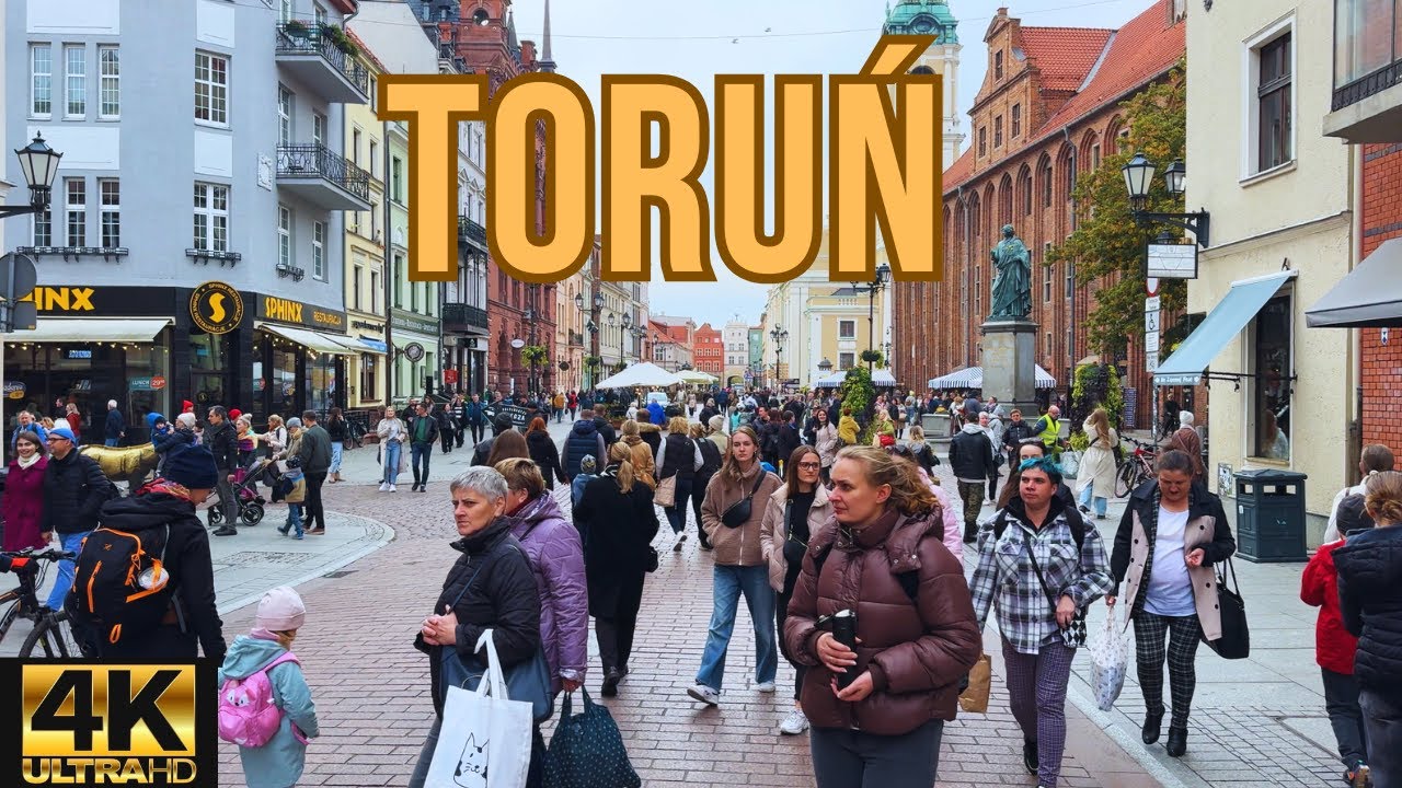 Toruń  Miasto Piernika | spacer z kamerą | (4K-60fps)