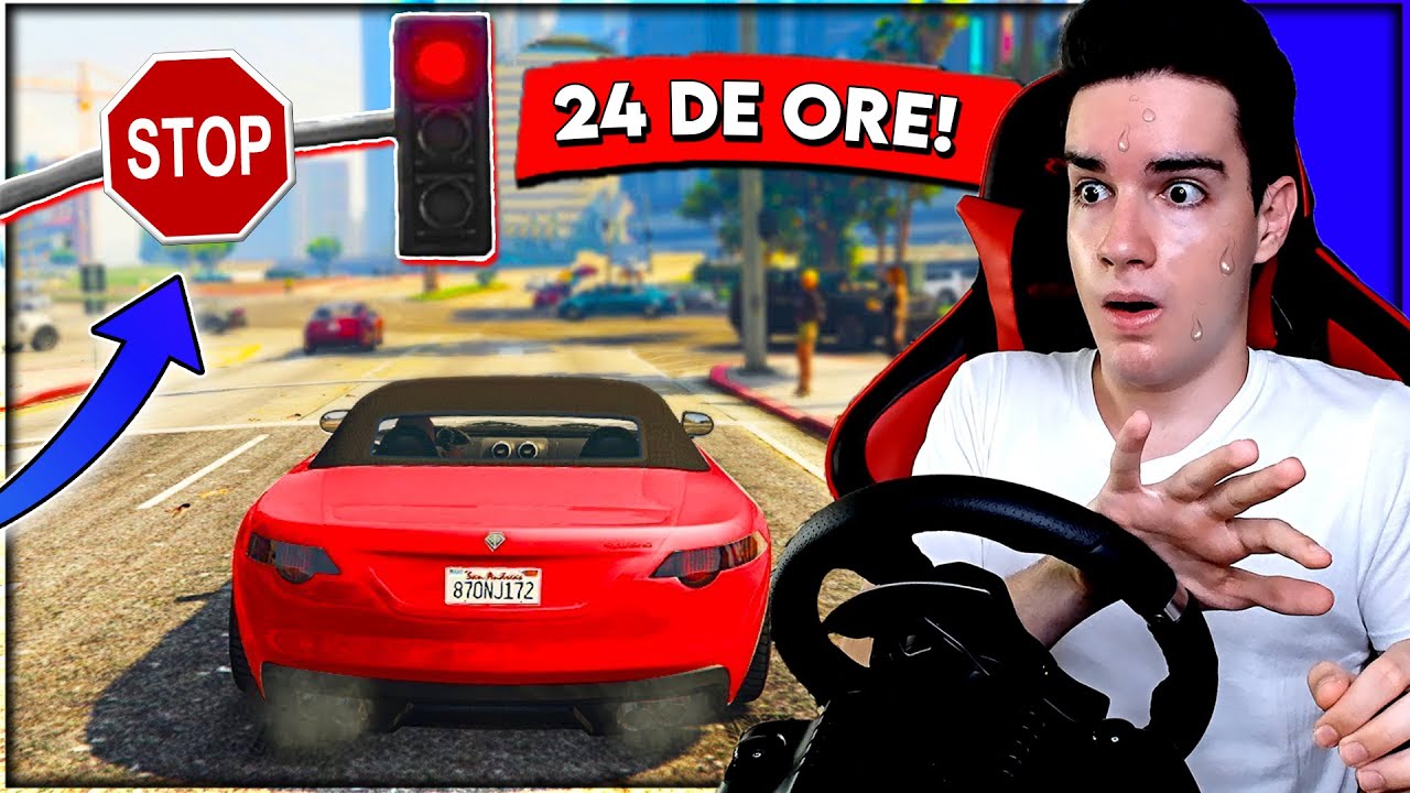 😱GTA 5 pentru 24 DE ORE FARĂ SĂ &Icirc;NCALC LEGEA! cu VOLANUL Challenge!