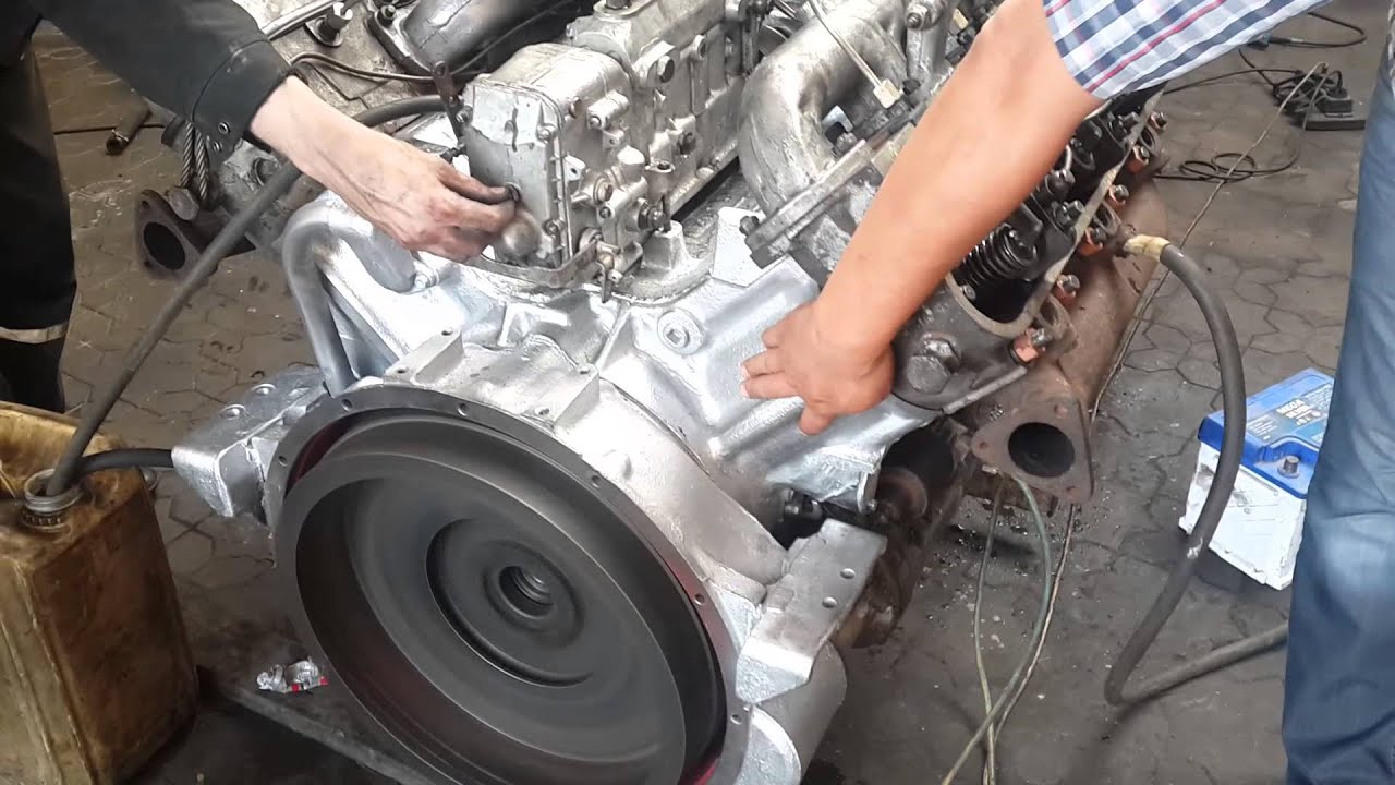 Первый  запуск ЯМЗ 236 после капитального ремонта. Полное видео